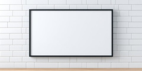 Blank canvas mockup template for interior design display framed in black close up view of empty space with patterns and colors