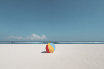 capture essence of bali vibe through ultraminimalist photograph featuring bright colorful object against clean