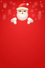 Santa Claus Christmas and New Year Banner. Vector Illustration