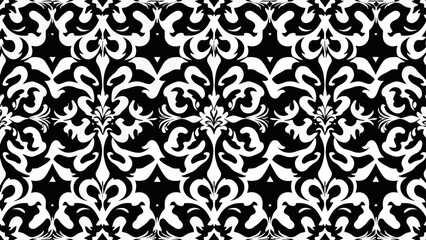vector seamless backdrop. damask pattern. flower wallpaper