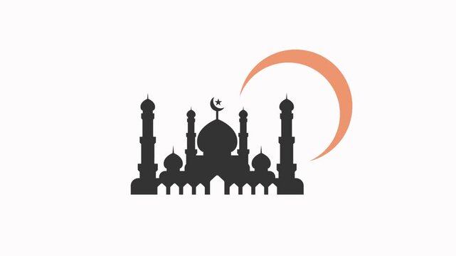 mosque  icon animation simple flat
