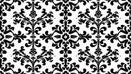 vector seamless backdrop. damask pattern. flower wallpaper