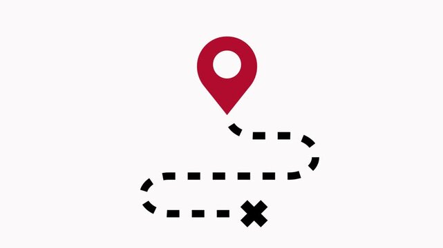 map pin icon animation simple flat
