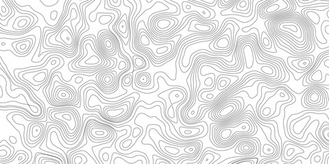 Topographic map background geographic line map with elevation assignments. Modern design with White background with topographic wavy pattern design.paper texture Imitation of a geographical map shades