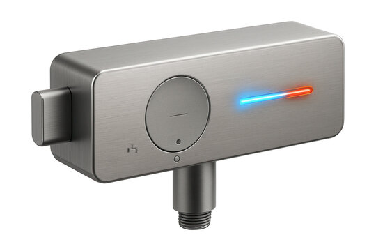 Touch-activated hygienic shower mixer with LED temp indicators for modern family bathrooms.