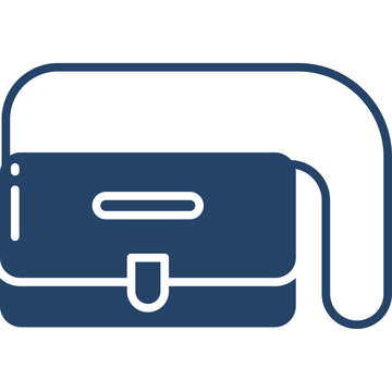 Deep Blue Shoulder Bag With A Strap And A Buckle On A Transparent Background Representing Fashion And Accessory Style