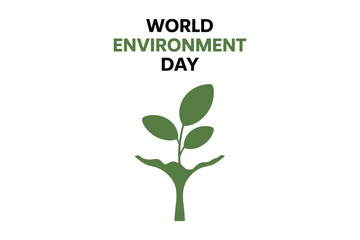 World Environment Day is celebrated with a sapling icon promoting environmental awareness and conservation efforts.