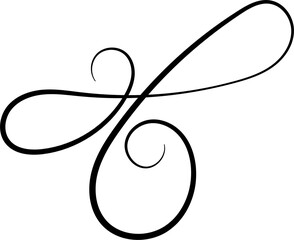 Vintage Calligraphic Swirl Flourish Ornament Vector