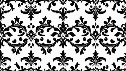 seamless pattern background with damask ornament. Background design vector illustration