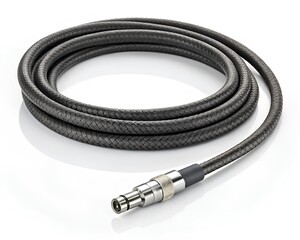 Premium microphone cable with braided texture and professional XLR connector perfect for audio engineers and broadcast studios