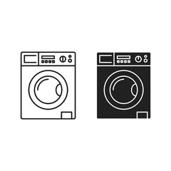 Washing machine vector icon isolated on for laundry