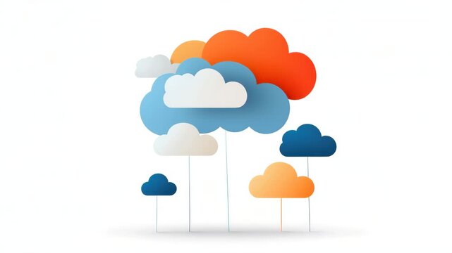 Cloud computing concept illustration abstract visual concept illustrating cloud computing infrastructure and interconnected data services