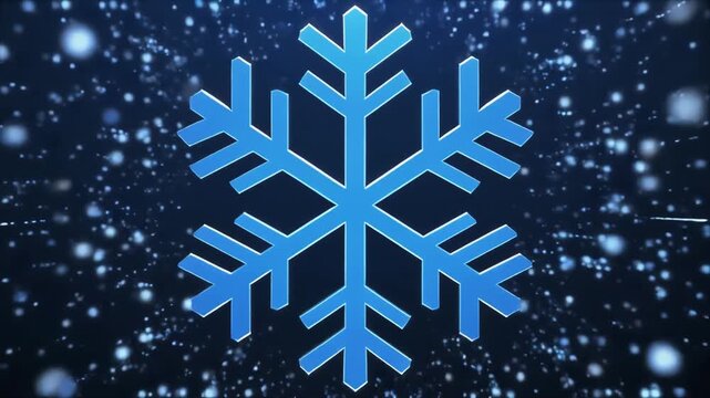 snowflake on a blue background