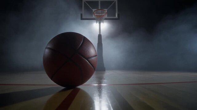 basketball ball in a basket