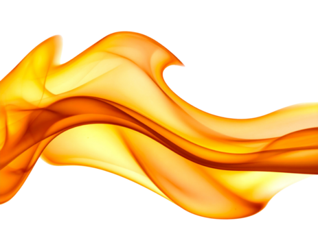  Lively Fire Flame with Realistic Light and Shadows, isolated on a transparent background.