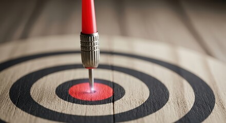 Dart Hitting Center of Target