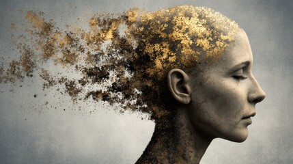 Abstract psychological visualization expressing emotional entropy and inner tension.