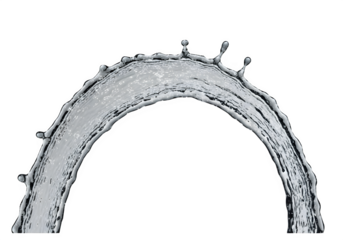 Crystal‑Clear Water Splash Arc PNG – Photoreal 3D, High‑Res, isolated on transparent background png