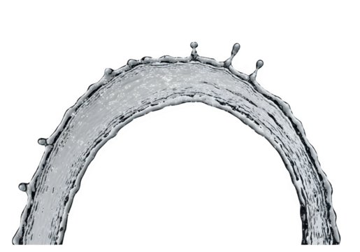 Crystal‑Clear Water Splash Arc PNG – Photoreal 3D, High‑Res, isolated on transparent background png - Powered by Adobe