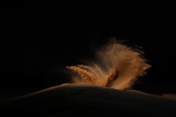 Abstract Burst of Golden Dust on Textured Surface - Creative Explosion