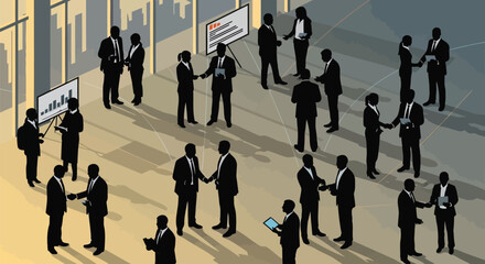 Abstract geometric composition with vibrant color blocks and clean lines suitable for modern graphic design projects and digital art