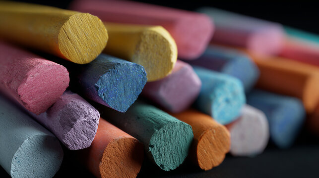 Colorful pastel sticks vibrant and soft hues.