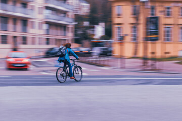 Naklejka premium bicycles on the street