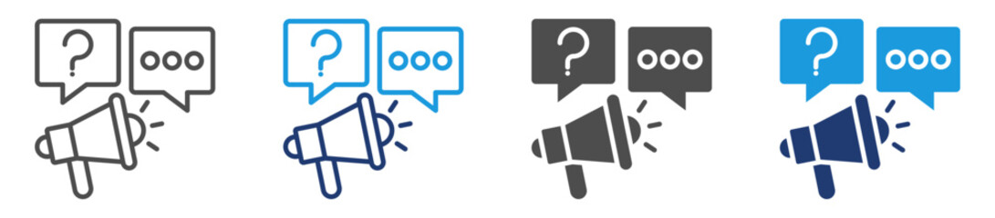 advertising consulting icon set with multiple style