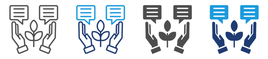 environmental consulting icon set with multiple style