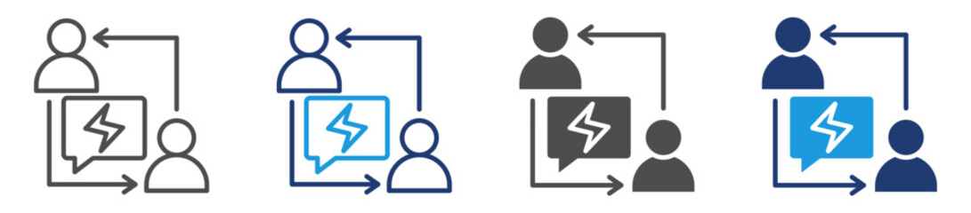 energy consulting icon set with multiple style