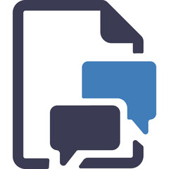Fototapeta premium Document Icon with Chat Bubbles Symbolizing Communication and Discussion Representing Messaging and Information Exchange