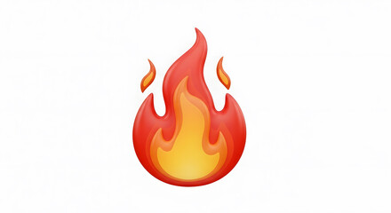 Ignite your brand with this modern 3D flame graphic for a dynamic and powerful statement of energy or passion