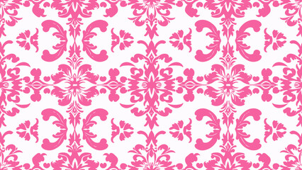 Pink Vintage Floral Seamless Pattern Background