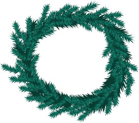 Christmas wreath vector illustration