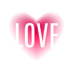 Love Heart with soft blur effect. Valentine's Day vector illustration.