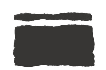 Dark Torn Paper Strips – Black Ripped Edge Texture Set