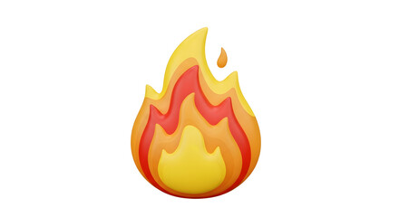 Vibrant stylized flame illustration with warm colors for digital design and creative projects, great for icons or logos