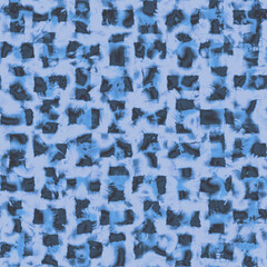 Watercolor Artisan Dyed Camouflage Checked Pattern