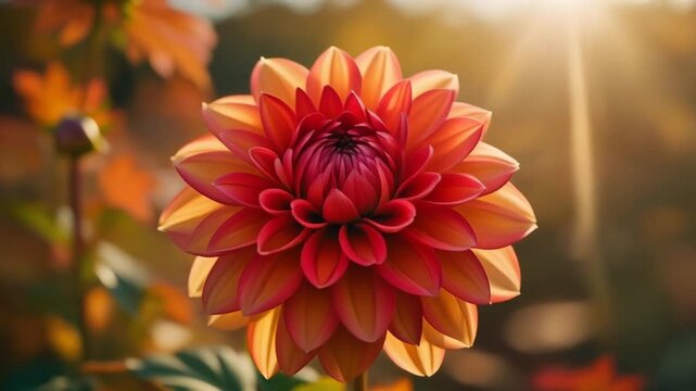 orange dahlia flower