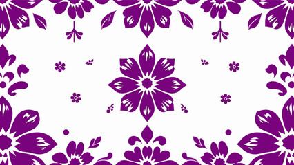 Obraz premium Abstract pink floral pattern with butterflies and blossoms background
