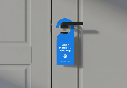 Door Hanging Mockup PSD Template