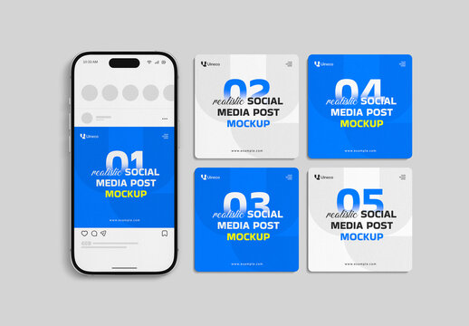 Social Media Square Post Mockup Design
