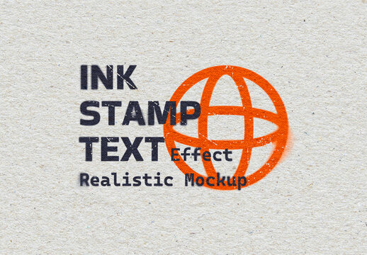 Ink Stamp Text Effect Mockup