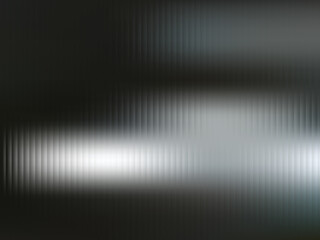 Abstract metallic silver background with ribbed glass texture and a bright horizontal beam of light in the center.