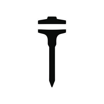 A black and white image of a screw