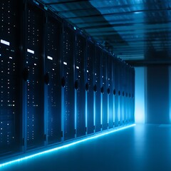 Server Room Data Center Modern IT Infrastructure for Big Data