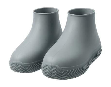 Waterproof silicone shoe covers with treaded soles, perfect for keeping shoes clean in