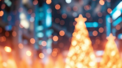 christmas lights in the city