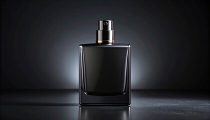 Black Matte Perfume Bottle Mockup &ndash; Premium Luxury Fragrance Design