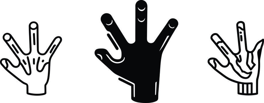 zombie hand silhouette style minimal vector art illustration on a white background.
 - Powered by Adobe